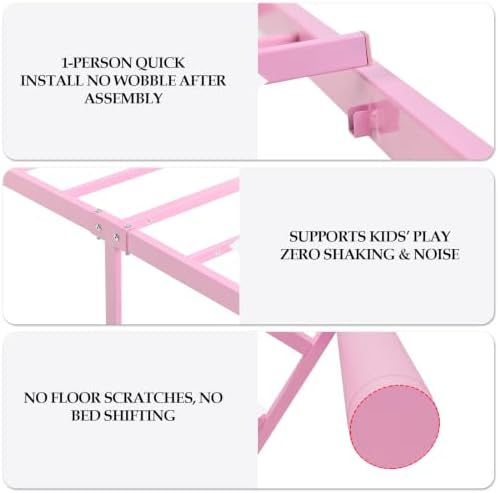 IMMERSTABLE Queen Metal Bed Frame, Heart-Shaped Platform Bed - Image 6