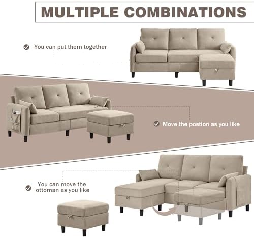 77" Small L Shaped Sectional Sofa Couches - Image 6