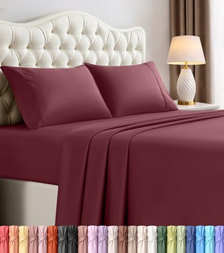 Full Sheets Set, 4 Pieces 16" Deep Pocket Hotel Luxury Bed Sheets by UTOPIABEDDING