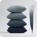 Topfinel Navy Blue Euro Shams Decorative Throw Pillow Covers 26x26 Inch Set of 4 by Topfinel
