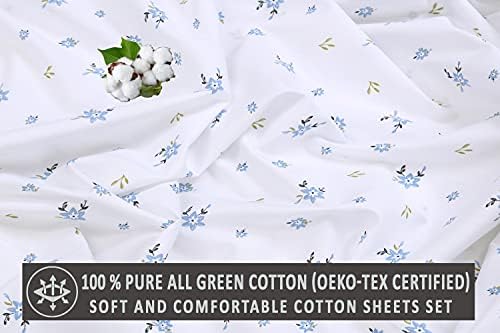 RUVANTI 100% Cotton Percale King Sheets, King Size Sheets Set - Image 6