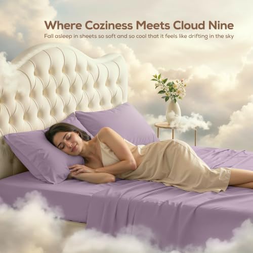 Queen Sheets Set, 4 Pieces 16" Deep Pocket Hotel Luxury Bedsheets - Image 4