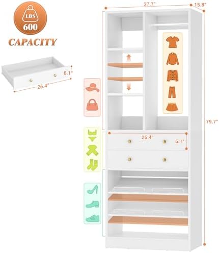 Besiost Small Closet System, Walk-in Closets Systems - Image 3