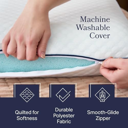 WEEKENDER Cooling Gel Memory Foam Pillows, Ventilated, King Size - Image 3