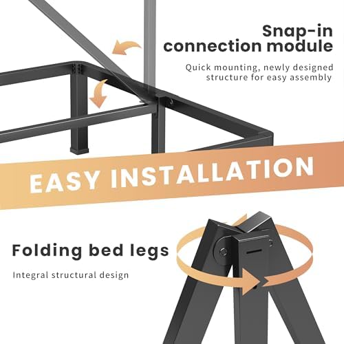 VIPSHOW 16 Inch King Heavy Duty 3500lbs Bed Frame - Image 4