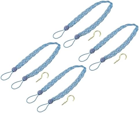 uxcell 4Pcs Curtain Tiebacks, 58cm/23 Braided Drapery Holdback Holder by uxcell