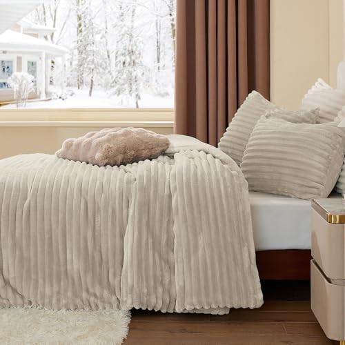 BEDELITE Fleece Twin/Twin XL Comforter Set, Fluffy Bed Set - Image 4