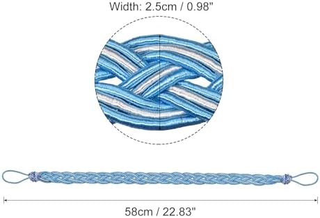 uxcell 6Pcs Curtain Tiebacks, 58cm/23 Braided Drapery Holdback Holder - Image 2
