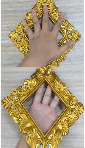 2 Pack Gold Rhombus Curtain Tiebacks, Square Drapery Holdbacks - Image 6