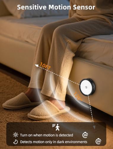 10-PACK Under Cabinet Lighting Rechargeable Puck Lights - Image 5