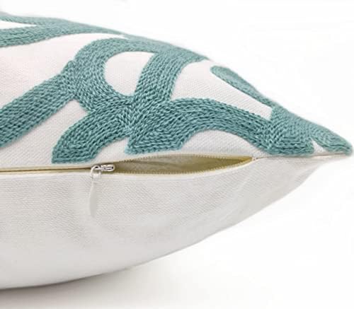 Alysheer Embroidered Decorative Throw Pillow Cover 18x18 inch - Image 5
