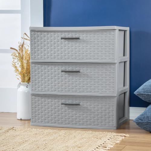 Sterilite Wide 3-Drawer Weave Storage Unit - Image 2