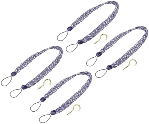 uxcell 4Pcs Curtain Tiebacks, 58cm/23 Braided Drapery Holdback Holder by uxcell