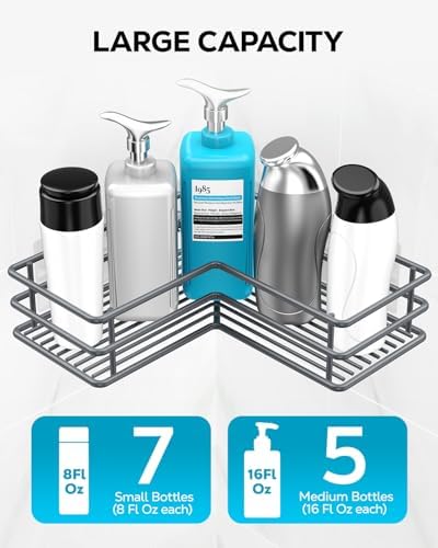 Nieifi Corner Shower Shelves, Adhesive Shower Caddy, Bathroom Organization - Image 4