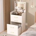3 in 1 Vanity Desk with Plip Top Mirror and Lights, Small Make Up Vanity Set by VIDEVIK