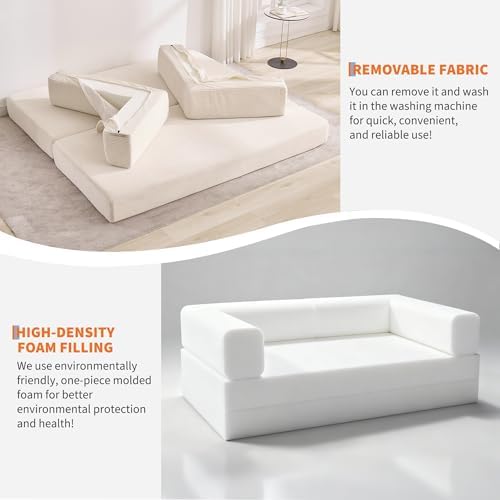 5-in-1 Convertible Sleeper Sofa Bed - Image 6
