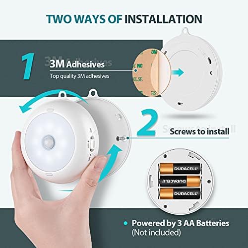 Reoshine Motion Sensor Light Indoor AA Battery Operated, Under Cabinet Lighting - Image 5