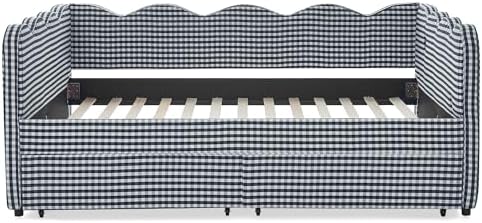 KEIKI Full Size Upholstery Gingham Daybed - Image 7