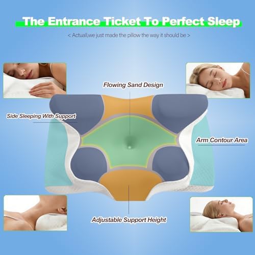 Ergo Cervical Neck Pillow for Sleep apnea, snoring and Neck Pain Relief - Image 5