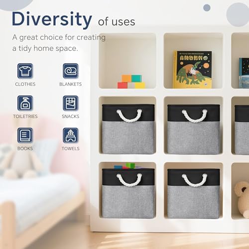 11 inch Cube Storage Bin with Handles 6 Pack - Image 6