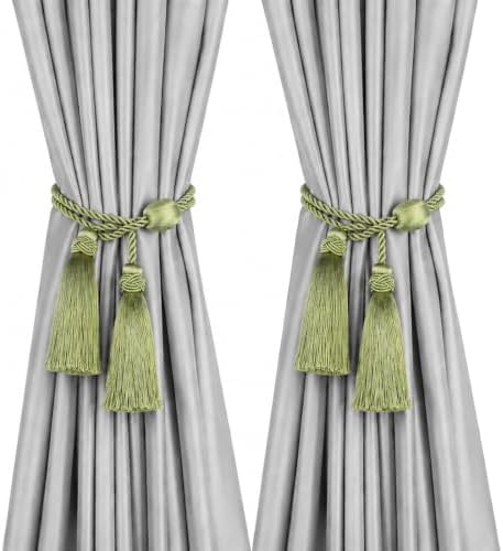 2 Pack Curtain Tiebacks with Tassel, Decorative Curtain Holdback by HedongHexi