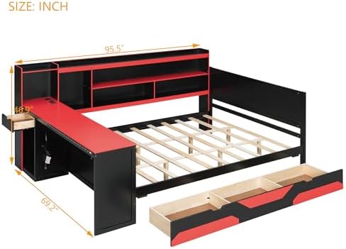 Corner Bed Frame Queen, Queen Corner Bed Frame - Image 2