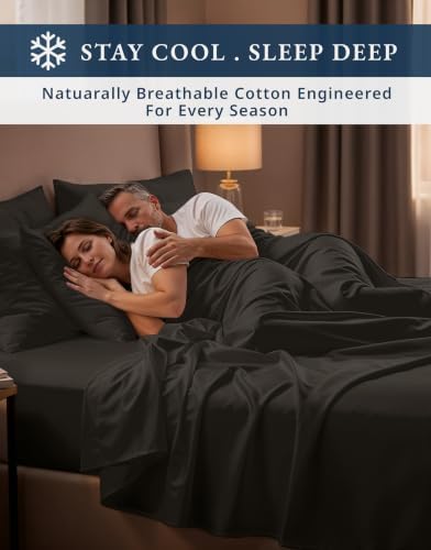 Lane Linen Split King Sheets 100% Egyptian Cotton Sateen - Image 7