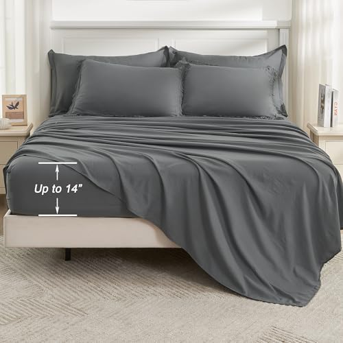 Andency King Comforter Set, 7 Pieces Dark Grey Bedding - Image 4