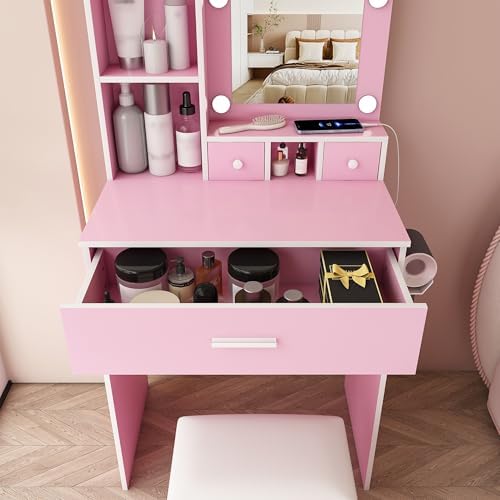 23.6" Small Pink Vanity Chair - Image 7