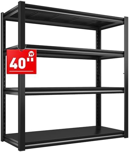 Raybee 40" W Garage Shelving, Storage Shelves 56.9" H, Metal Shelving Heavy by Raybee