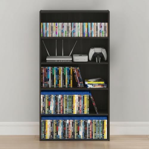 Furinno Basic DVD Shelf, 5-Tier CD Rack, Cube Storage - Image 7