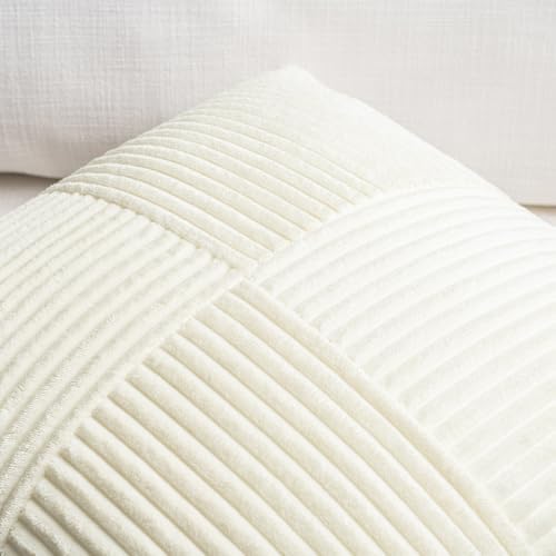 Fancy Homi Cream White Lumbar Decorative Throw Pillow Covers 16x32 Inch - Image 4