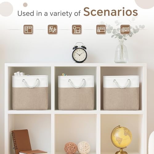 11 inch Cube Storage Bin with Handles 6 Pack - Image 4