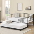 IDEALHOUSE Twin Daybed with Trundle, Metal Twin Size Daybed with Pullout by IDEALHOUSE