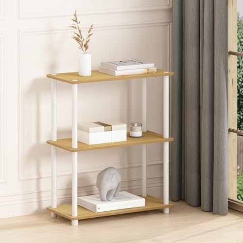 Furinno Turn-N-Tube Storage Shelves, 3-Tier Book Shelf, Corner Shelf, Toolless by Furinno-FitsYourSpaceFitsYourBudget