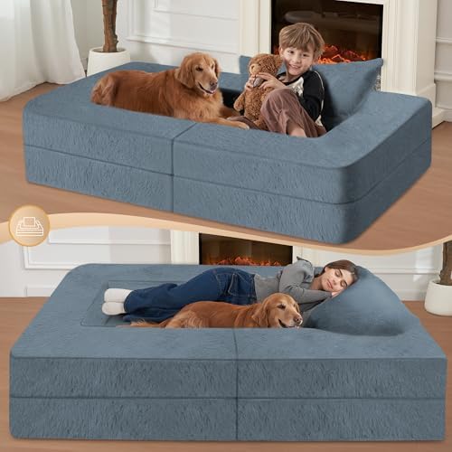 Futon Sofa Bed with Pillow, 3-in-1 Sleeper Sofa Bed with Removable Cover - Image 6