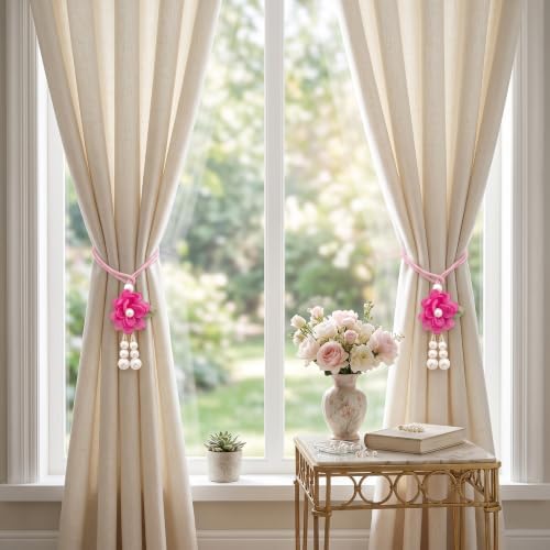 Adjustable Curtain Tiebacks， 4pcs Hand-Woven Rope - Image 3