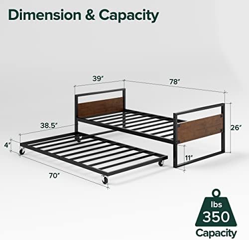 ZINUS Suzanne Bamboo and Metal Daybed - Image 2