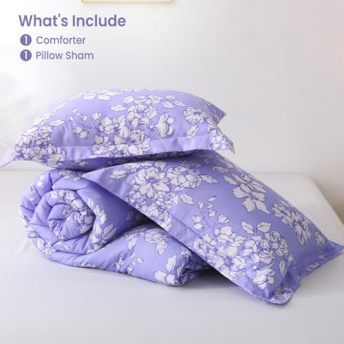 Mooreeke Twin Size Comforter Sets, Lavender Quilt - Image 7