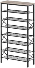 8 Tier Shoe Rack, Shoe Storage Organizer, Large Capacity Shoe Shelf Holds 32 by Yatiney