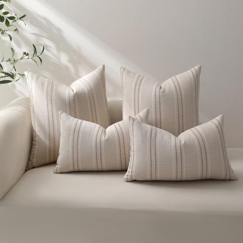 Hckot Caramel Throw Pillow Covers 22x22 Set of 2 Fall Pillow Covers - Image 6