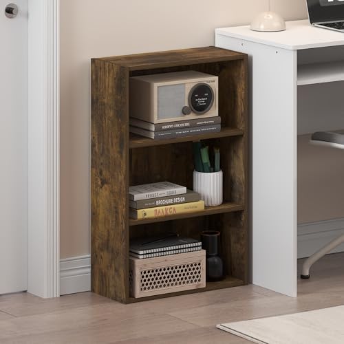Furinno Basic Book Shelf, 3-Tier Bookshelf, Cube Storage Organizer Bookcase - Image 2