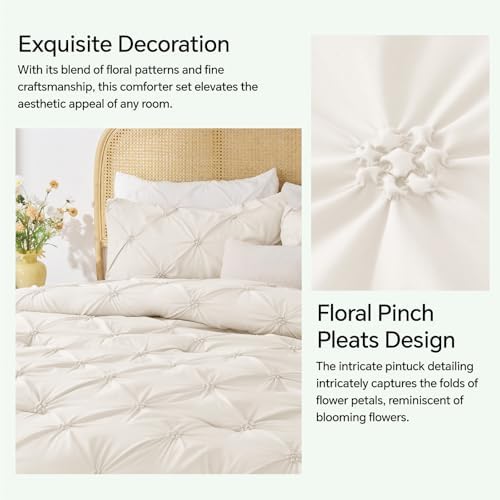 BEDELITE Twin Comforter Set Cream White, Fluffy & Soft Comforter - Image 4