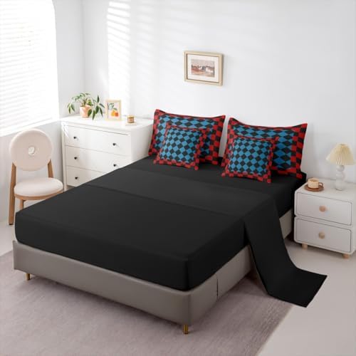 Feelyou Checkered Retro King Comforter Set - Image 4