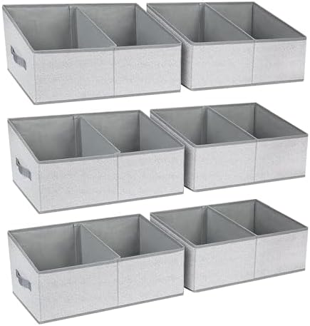 DIMJ Large Closet Shelf Organizer Bins 6 Packs by DiMJ