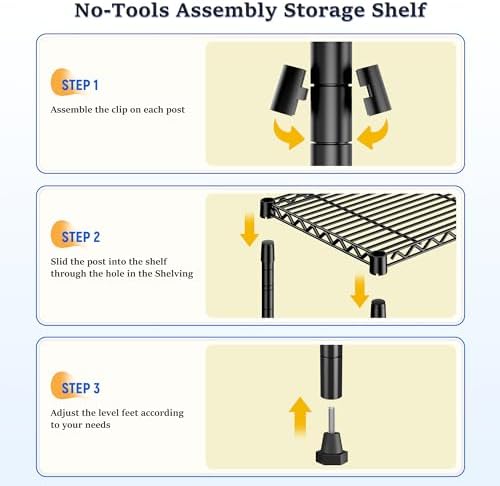 DurayLoly 3-Tier Narrow Shelf Adjustable Storage Rack - Image 7