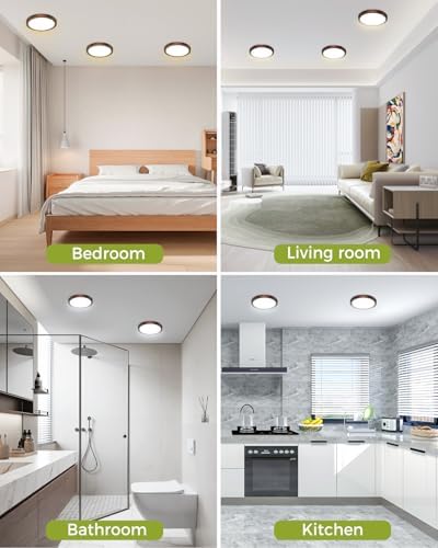 hepside 1Pack Dimmable Flush Mount Ceiling Light Fixture Oil Rubbed Bronze - Image 5