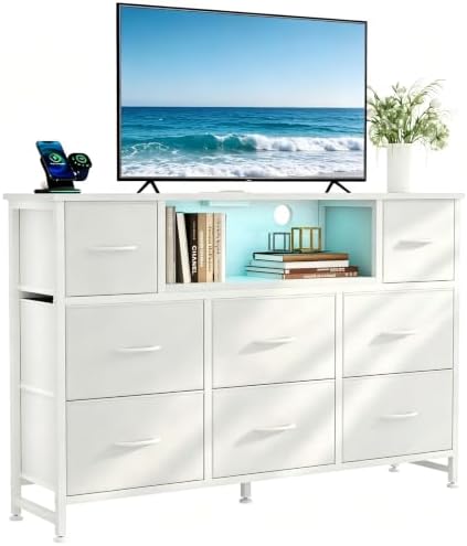 DUMOS LED Entertainment Center, TV Stand Dresser by DumosLifestyle