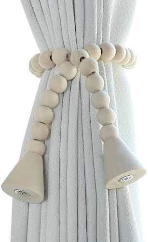 Meplait Magnetic Curtain Tiebacks, 2 Pack Boho Curtain Tie Backs by Meplait
