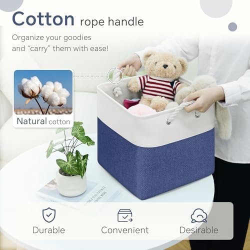 11 inch Cube Storage Bin with Handles 6 Pack - Image 4